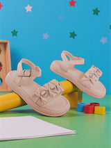 Purple Synthetic Leather Buckle Sandals For Kids-Girls (TC-B08-PUR)