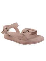 Purple Synthetic Leather Buckle Sandals For Kids-Girls (TC-B08-PUR)