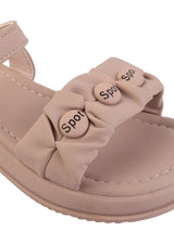 Purple Synthetic Leather Buckle Sandals For Kids-Girls (TC-B08-PUR)
