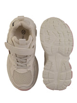 White Pink Mesh Velcro Sneakers For Kids-Unisex (TC-B8819-WHTPNK)