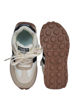 Black Synthetic Leather Lace-Up Sneakers For Kids-Unisex (TC-C228-B-BLK)