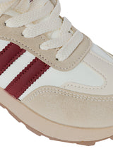 Red Synthetic Leather Lace-Up Sneakers For Kids-Unisex (TC-C228-B-RED)