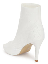 White Knitted Stiletto Sandals (TC-CN-883-6-WHT)