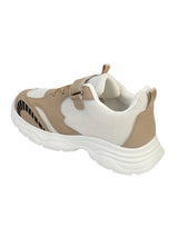 Beige Mesh Top Design And Durable Sole Velcro Sneakers For Kids-Unisex (TC-F33-2-BEIG)