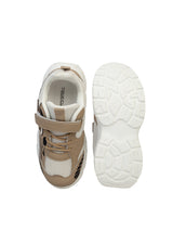 Beige Mesh Top Design And Durable Sole Velcro Sneakers For Kids-Unisex (TC-F33-2-BEIG)