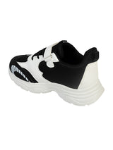 Black Mesh Top Design And Durable Sole Velcro Sneakers For Kids-Unisex (TC-F33-2-BLK)