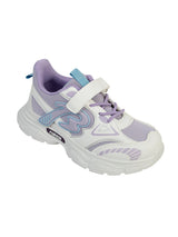 Purple Mesh Top Design And Durable Sole Velcro Sneakers For Kids-Unisex (TC-F33-2-PUR)