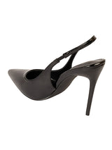 Black Patent Leather Pointed Toe Stiletto Pumps (TC-H1223-BLK)