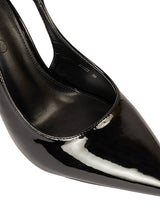 Black Patent Leather Pointed Toe Stiletto Pumps (TC-H1223-BLK)