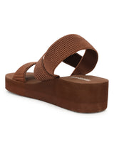 Coffee Brown EVA Slip-On Flatform Heels (TC-HG1011-CBROEVA)