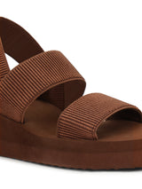 Coffee Brown EVA Slip-On Flatform Heels (TC-HG1011-CBROEVA)