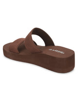 Coffee Brown EVA Slip-On Flatform Heels (TC-HG19001-CBROEVA)