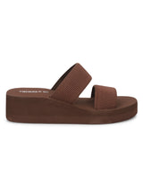 Coffee Brown EVA Slip-On Flatform Heels (TC-HG19001-CBROEVA)