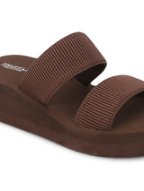 Coffee Brown EVA Slip-On Flatform Heels (TC-HG19001-CBROEVA)