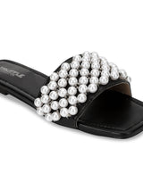 Black PU Slip-On Flats (TC-KL004-BLK)