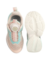 Pink Green Mesh Rotating Button Closure Sneakers For Kids-Unisex (TC-L9768-PNKGRN)