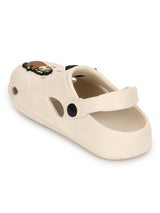 Beige Stylish Slip-On Clogs For Kids-Unisex (TC-LCLOG1-BEIG)