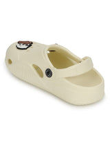 Cream Stylish Slip-On Clogs For Kids-Unisex (TC-LCLOG1-CRM)