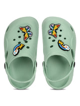 Green Stylish Slip-On Clogs For Kids-Unisex (TC-LCLOG1-GRN)