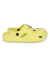 Yellow Stylish Slip-On Clogs For Kids-Unisex (TC-LCLOG1-YEL)