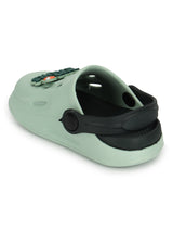 Green Blue Stylish Slip-On Clogs For Kids-Unisex (TC-LCLOG2-GRNBLU)