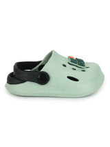 Green Blue Stylish Slip-On Clogs For Kids-Unisex (TC-LCLOG2-GRNBLU)
