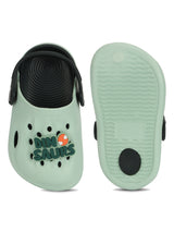 Green Blue Stylish Slip-On Clogs For Kids-Unisex (TC-LCLOG2-GRNBLU)