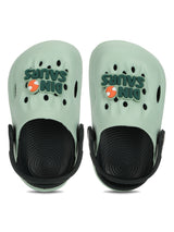 Green Blue Stylish Slip-On Clogs For Kids-Unisex (TC-LCLOG2-GRNBLU)