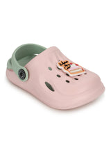 Pink Green Stylish Slip-On Clogs For Kids-Unisex (TC-LCLOG2-PNKGRN)