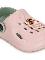 Pink Green Stylish Slip-On Clogs For Kids-Unisex (TC-LCLOG2-PNKGRN)
