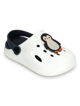 White Blue Stylish Slip-On Clogs For Kids-Unisex (TC-LCLOG2-WHTBLU)