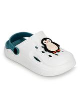 White Navy Stylish Slip-On Clogs For Kids-Unisex (TC-LCLOG2-WHTNVY)