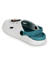 White Navy Stylish Slip-On Clogs For Kids-Unisex (TC-LCLOG2-WHTNVY)