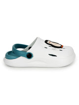 White Navy Stylish Slip-On Clogs For Kids-Unisex (TC-LCLOG2-WHTNVY)