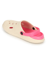 Beige Pink Stylish Slip-On Clogs For Kids-Unisex (TC-LCLOG3-BEIGPNK)