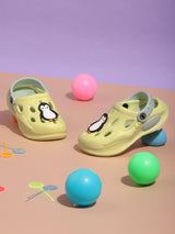Lime Green Stylish Slip-On Clogs For Kids-Unisex (TC-LCLOG4-LIMGRN)