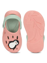 Pink Green Stylish Slip-On Clogs For Kids-Unisex (TC-LCLOG4-PNKGRN)