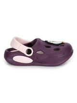Purple Pink Stylish Slip-On Clogs For Kids-Unisex (TC-LCLOG4-PURPNK)