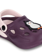Purple Pink Stylish Slip-On Clogs For Kids-Unisex (TC-LCLOG4-PURPNK)