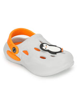 White Orange Stylish Slip-On Clogs For Kids-Unisex (TC-LCLOG4-WHTORG)
