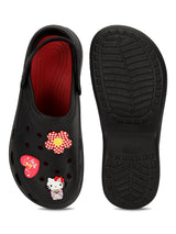 Black Stylish Slip-On Clogs For Women (TC-LCLOG5-BLK)