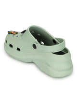 Green Stylish Slip-On Clogs For Women (TC-LCLOG5-GRN)