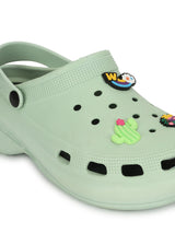 Green Stylish Slip-On Clogs For Women (TC-LCLOG5-GRN)