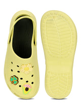 Lime Yellow Stylish Slip-On Clogs For Women (TC-LCLOG5-LIME)