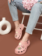 Pink Stylish Slip-On Clogs For Women (TC-LCLOG5-PNK)