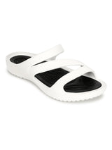 White Stylish Slip-On Flats For Women (TC-LFLAT1-WHT)