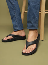 Black Stylish Slip-On Flats For Men (TC-LFLATM-BLK)