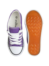 Purple Canvas Top Design And Durable Sole Lace-Up Sneakers For Kids-Unisex (TC-LKCAN3-PUR)