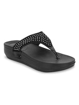 Black PU Diamant�� Comfort Flats (TC-LLE-9163-BLK)