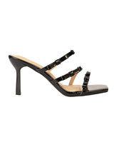 Black Patent Leather Stiletto Sandals with Bows (TC-M4518-24-BLK)